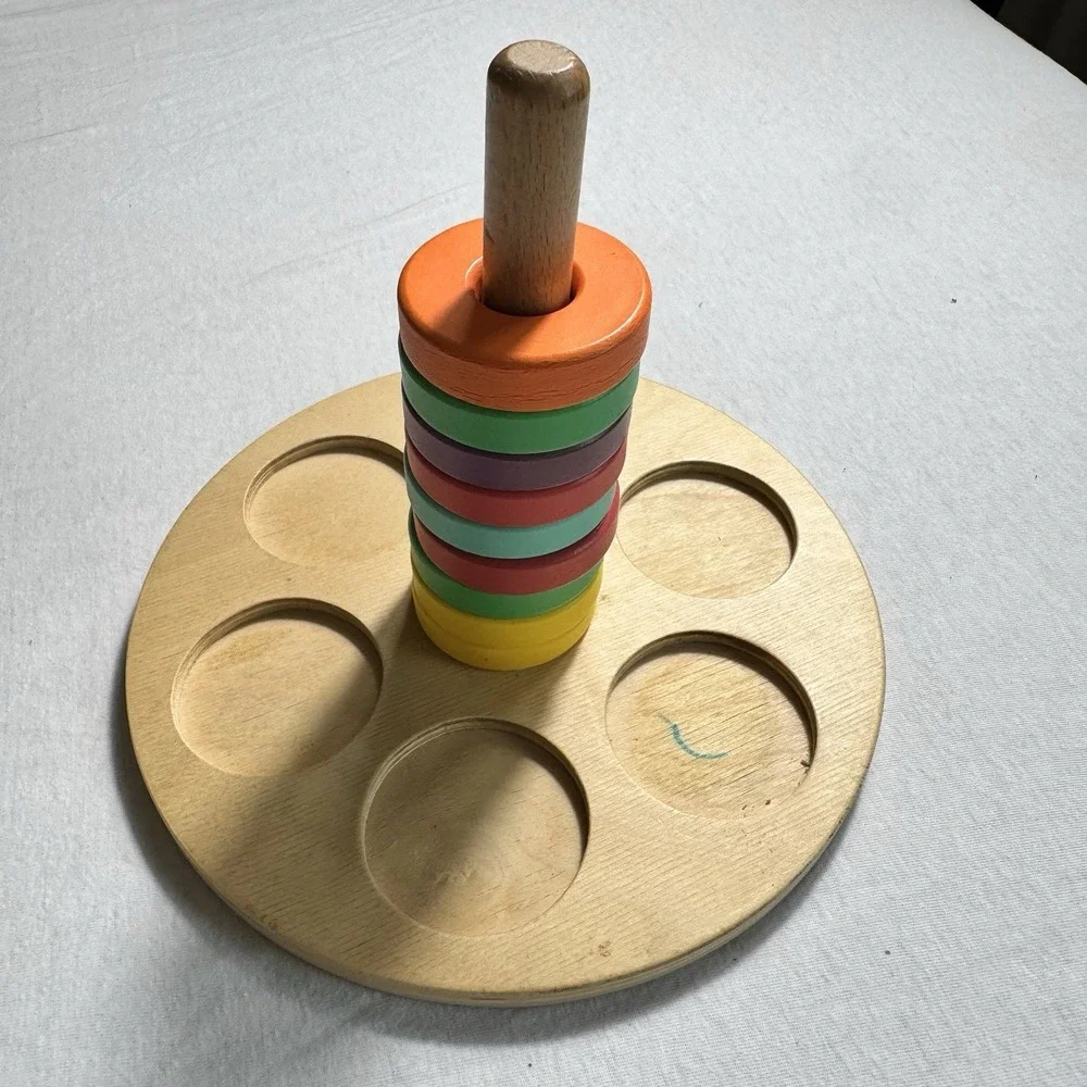 Lovevery Wooden Flexible With 9 Ring Stacker Babbler Kit 12-18 Months
